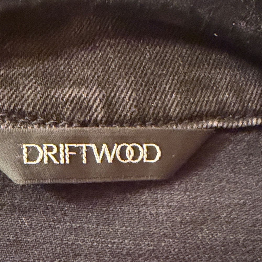 DRIFTWOOD Black Denim Jacket with Leopard Accents - Picture 5 of 6
